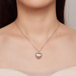 Ezüst női nyaklánc nyitható szívmedállal