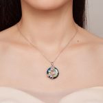 Ezüst nyaklánc rózsával