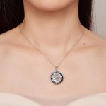 Ezüst női nyaklánc életfamedállal