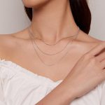 Ezüst női nyaklánc, háromsoros
