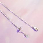 Ezüst nyaklánc árvácskamedállal