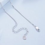 Ezüst női nyaklánc dupla szívmedállal