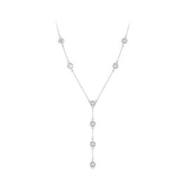 Ezüst női nyaklánc hosszú medállal