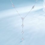 Ezüst női nyaklánc hosszú medállal