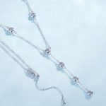 Ezüst női nyaklánc hosszú medállal