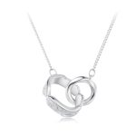 Ezüst női nyaklánc, dupla medállal