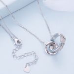 Ezüst női nyaklánc, dupla medállal