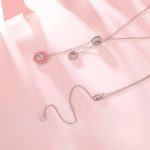 Ezüst női nyaklánc két szívvel