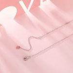 Ezüst női nyaklánc két szívvel