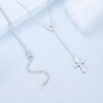 Ezüst női nyaklánc keresztmedállal