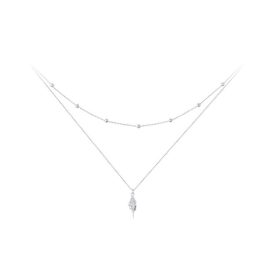 Ezüst női nyaklánc kagylómedállal