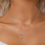 Ezüst női nyaklánc kagylómedállal