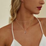 Ezüst női nyaklánc kagylómedállal