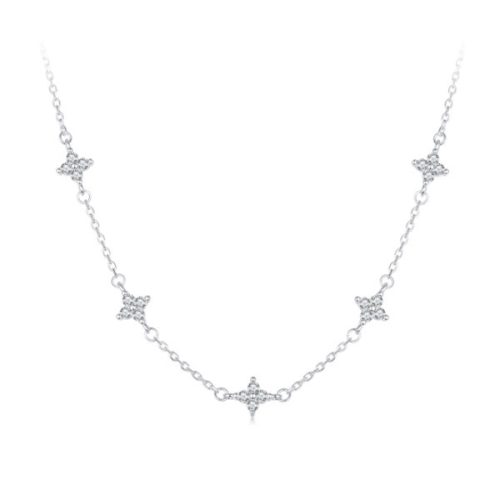 Ezüst női nyaklánc csillagokkal