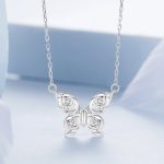 Ezüst női nyaklánc pillangómedállal