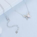 Ezüst női nyaklánc pillangómedállal