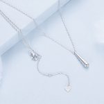 Ezüst női nyaklánc cseppformájú medállal