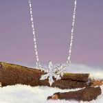 Ezüst női nyaklánc hópehelymedállal