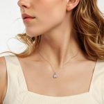 Ezüst nyaklánc rózsamedállal