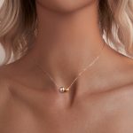 Ezüst nyaklánc aranyozott medállal