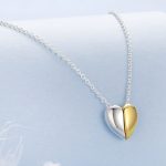 Ezüst női nyaklánc szívmedállal