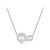 Ezüst nyaklánc fehér gyöngyökkel