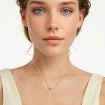 Ezüst nyaklánc fehér gyöngyökkel