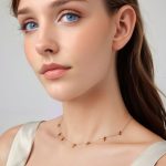 Ezüst nyaklánc üvegfüggyöngyökkel