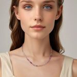 Ezüst nyaklánc fluoritkristállyal