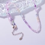 Ezüst nyaklánc fluoritkristállyal