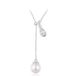 Ezüst nyaklánc fehér gyönggyel