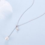 Ezüst nyaklánc fehér gyönggyel