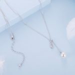 Ezüst nyaklánc fehér gyönggyel