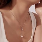 Ezüst nyaklánc fehér gyönggyel