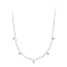 Ezüst nyaklánc gyöngyökkel