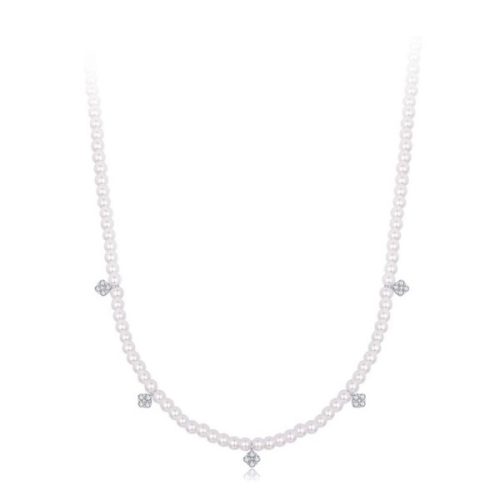 Ezüst nyaklánc gyöngyökkel