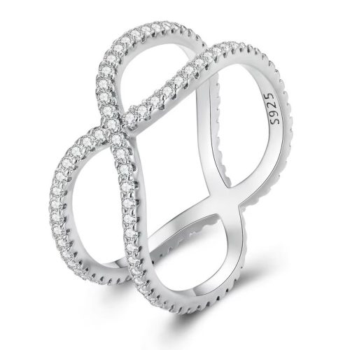 Dámsky zásnubný prsteň, striebro, ružové zlato, veľkosť 10