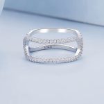 Dámsky zásnubný prsteň, striebro, ružové zlato, veľkosť 10