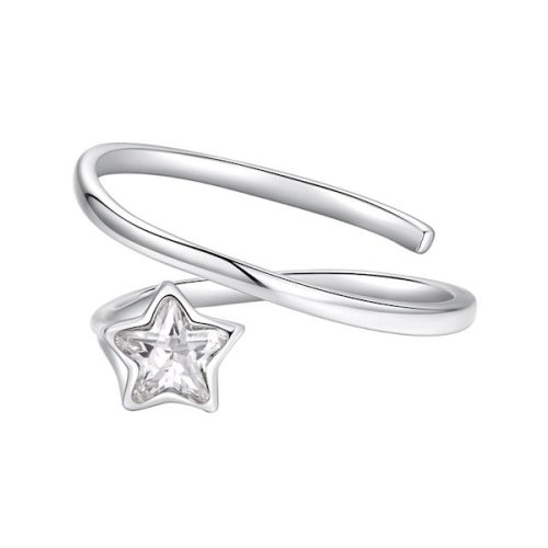 Ezüstgyűrű csillaggal