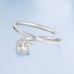 Ezüstgyűrű csillaggal