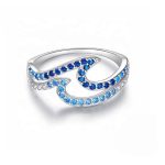 Ezüstgyűrű, óceán, 6-os méret