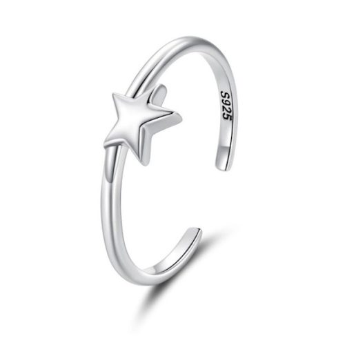 Ezüstgyűrű csillaggal