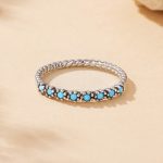 Ezüstgyűrű türkizzel, 6-os méret