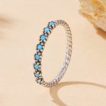 Ezüstgyűrű türkizzel, 7-es méret