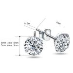 Strieborné náušnice s bielym zirkónovým kameňom