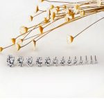 Strieborné náušnice s bielym zirkónovým kameňom