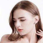 Strieborné náušnice s okrúhlym zirkónovým kameňom