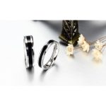 Pánsky snubný prsteň z nehrdzavejúcej ocele s čiernym prúžkom, veľkosť 13