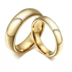 Dámsky snubný prsteň, karbid volfrámu, zlatá farba, 10