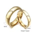 Dámsky snubný prsteň, karbid volfrámu, zlatá farba, 11